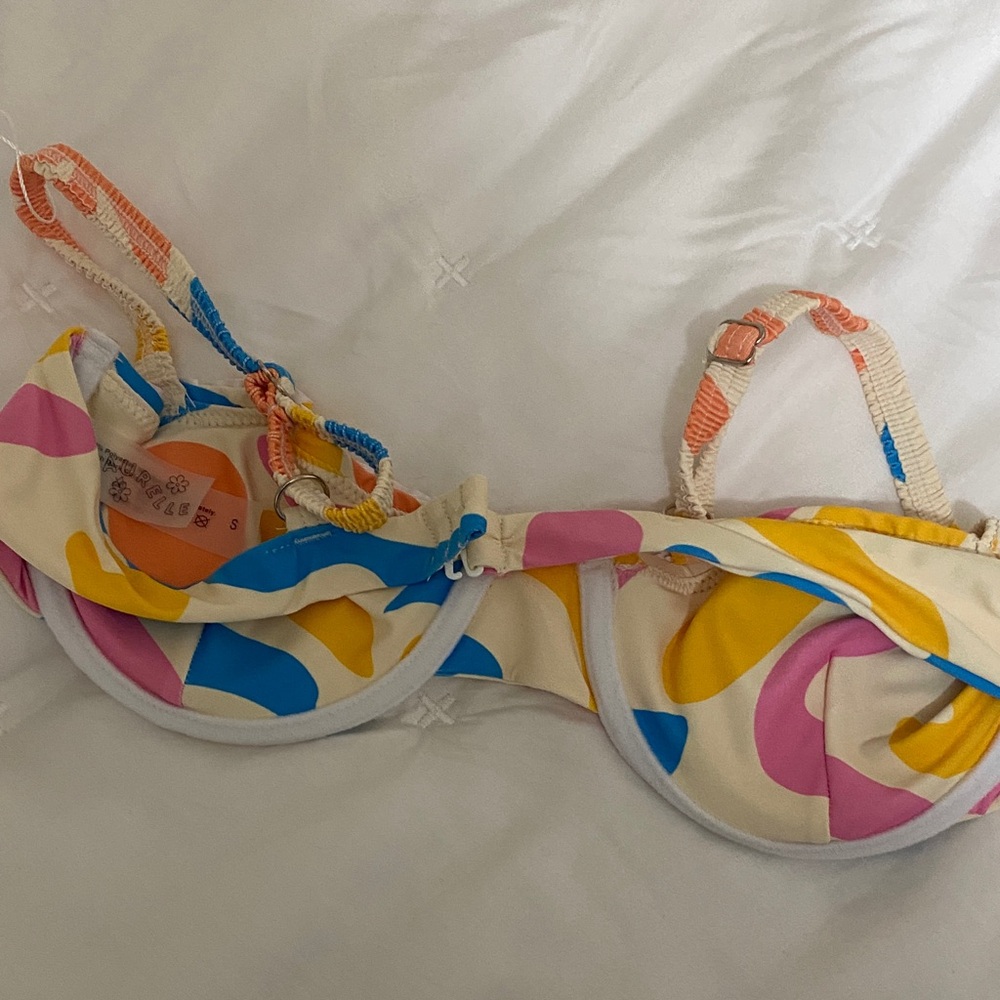 Colorful Patterned Bikini Top - Picture 2 of 4